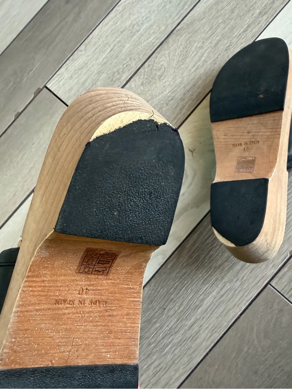 Free People Carver Soft Leather Wooden Clogs/Mules - Picture 9 of 12